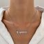 Fashion 8# Alloy Diamond Oval Necklace