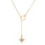 Fashion 8# Alloy Diamond Oval Necklace