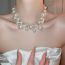 Fashion White Alloy Pearl Beads Necklace