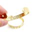 Fashion Gold Copper Inlaid Zirconium Letter Open Bracelet