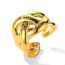 Fashion Gold Color Copper Wrap Cross Ring