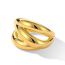 Fashion Gold Color Gold-plated Copper Multi-layered Braided Ring