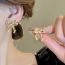 Fashion Gold Color Gold Plated Copper Bow Earrings