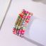 Fashion Color Polymer Clay Letter Beaded Bracelet Set