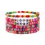 Fashion Color Soft Clay Rice Beads Bracelet Set