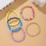 Fashion Color Polymer Clay Letter Beaded Bracelet Set