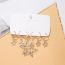 Fashion 2# Alloy Hollow Five-pointed Star Earring Set