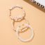 Fashion White Acrylic Geometric Beaded Letter Bead Bracelet Set
