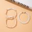 Fashion White Acrylic Geometric Beaded Letter Bead Bracelet Set