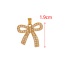 Fashion Golden 2 Copper Inlaid Zirconia Bow Pendant Accessories