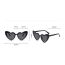 Fashion Gradient Gray Film With White Frame Pc Heart-shaped Sunglasses