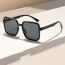Fashion Gray Frame With White Frame Pc Square Sunglasses