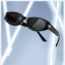 Fashion Off-white Frame Gray Piece Pc Cat Eye Small Frame Sunglasses