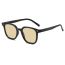 Fashion Black Frame Tea Slices Pc Rice Nail Large Frame Sunglasses