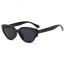Fashion Black Frame Gray Film Pc Nail Cat Eye Sunglasses
