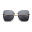 Fashion Purple Top And Yellow Bottom Rimless Cut Edge Butterfly Sunglasses