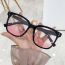 Fashion Black Frame Pink Tablets Pc Rice Nail Large Frame Sunglasses