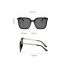 Fashion Off-white Frame Black And Gray Film Pc Square Large Frame Sunglasses