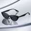 Fashion Black Frame Tea Slices Cat Eye Small Frame Sunglasses