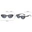 Fashion Gray Frame With White Frame Cat Eye Small Frame Sunglasses