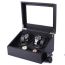 Fashion Full Carbon 4+6 Motor Box Pu Leather Automatic Winding Watch Storage Box