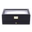 Fashion Black Glossy Double Layer Jewelry Box Paint Double Layer Jewelry Storage Box