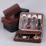 Fashion Brown 8-bit Zipper Bag Pu Rectangular Watch Jewelry Packaging Box