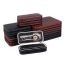 Fashion Black 2-position Zipper Bag Pu Rectangular Watch Jewelry Packaging Box
