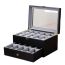 Fashion 06-bit Black Matte Inner Gray Pu Clamshell Packaging Box