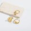 Fashion Single Zirconium Gold-plated Copper Geometric Open Ring With Diamonds