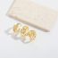 Fashion Single Zirconium Gold-plated Copper Geometric Open Ring With Diamonds