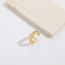 Fashion Round White Zirconium Gold-plated Copper Geometric Open Ring With Diamonds