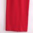 Fashion Red Polyester Suspender Knee-length Skirt