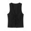 Fashion Black Polyester Lace-up Vest