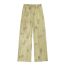Fashion Casual Pants Polyester Printed Lace-up Trousers