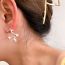 Fashion Gold Metal Rose Earrings