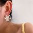 Fashion Gold Metal Hollow Flower Stud Earrings