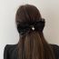 Fashion Black Bow Pearl Hairpin Fabric Bow Pearl Hair Clip