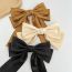 Fashion Black Long Ribbon Bow Hairpin Satin Bow Hair Clip