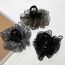 Fashion Gray Mesh Crystal Hairpin Fabric Mesh Crystal Bow Hair Clip