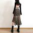 Fashion Black Polyester Plaid Skirt