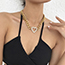 Fashion Gold Alloy Geometric Love Necklace