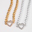 Fashion Gold Alloy Geometric Love Necklace