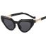 Fashion Leopard Print Framed Tea Slices Pc Cat Eye Sunglasses