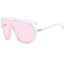 Fashion Transparent Frame Pink Film One Piece Large Frame Sunglasses