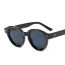 Fashion Black Panther Pattern Frame Light Gray Piece Round Frame Rice Nail Sunglasses