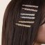 Fashion Ab Golden Pair Geometric Diamond Hairpin Set