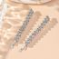 Fashion White Diamond Rose Gold Pair Geometric Diamond Hairpin Set