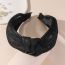 Fashion Black Mesh Knotted Wide-brimmed Headband