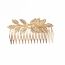 Fashion Rose Gold Alloy Leaf Hair Comb